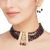 Kanchan Kyanite Kundan Necklace Set
