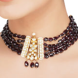 Kanchan Kyanite Kundan Necklace Set