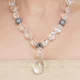 DOR CRYSTAL ZIRCON BALL NECKLACE