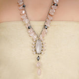 DOR ROSEQUARTZ PENDANT NECKLACE