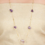 DOR AMETHYST GOLD PLATED NECKLACE