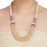 DOR PINK WHITE OPAL NECKLACE
