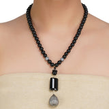 DOR BLACK LONG NECKLACE