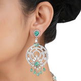 HEERA ZIRCON SILCER PENDANT NECKLACE SET