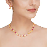HEERA ZIRCON FLOWER NECKLACE SET