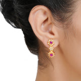HEERA ZIRCON FLOWER NECKLACE SET