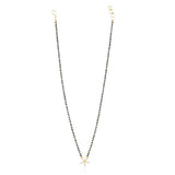 Gold Plated Zircon Flower Mangalsutra