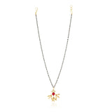 Gold Plated Kundan Leaf Mangalsutra