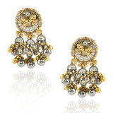 Gold & Silver Plated Leela  Kundan Statement Necklace Set