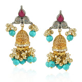 Gold & Silver Plated Leela Turquoise Necklace Set