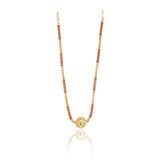 Gold Plated Barsaat Coral Pearl Bead Set