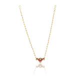 Gold Plated Barsaat Kundan Lotus Pendant Set