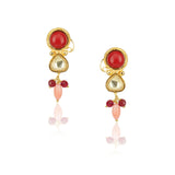 Gold Plated Barsaat Kundan Coral String Set