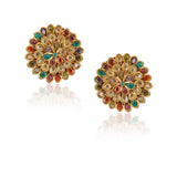 Gold Plated Barsaat Rainbow Zircon Choker Set