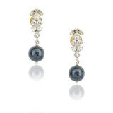 Silver Plated Barsaat Victorian lapiz Zircon Set