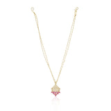 Gold Plated Barsaat Zircon Ruby Necklace Set