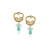 Gold Plated Barsaat Kundan Blue  Necklace Set