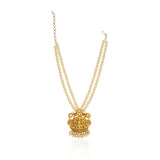Gold Plated Barsaat Lakshmi Pearl Necklace Set