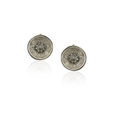 Silver Plated Kundal Disc Zircon Earcuff Pair