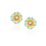 Gold Plated Kundal Blue Earcuff Pair