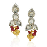 Gold & Silver Plated Leela  Kundan Ruby Jade Necklace Set