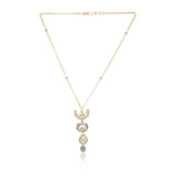 Gold & Silver Plated Leela  Kundan Pendant Necklace Set