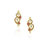 Gold Plated Kundal Kundan Kairi Earcuff Pair