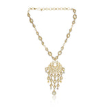 Gold & Silver Plated Leela Kundan Statement Necklace Set