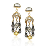 Gold & Silver Plated Leela  Kundan Medallion Necklace Set