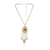 Gold & Silver Plated Leela Kundan Necklace Set