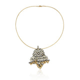 Gold & Silver Plated Leela  Kundan Thin Hasli Necklace Set