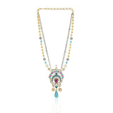 Gold & Silver Plated Leela Turquoise Necklace Set