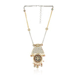 Gold & Silver Plated Leela Kundan Signature Necklace Set