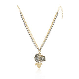 Gold & Silver Plated Leela Kundan Peacock Signature Necklace Set