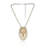 Gold & Silver Plated Leela Kundan Necklace Set