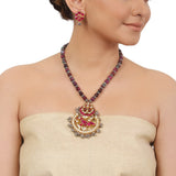 Gold Plated Ganga Jamuna Kundan Necklace Set