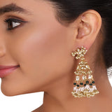 GOLD PLATED SHRUTIPAT KUNDAN EARRINGS