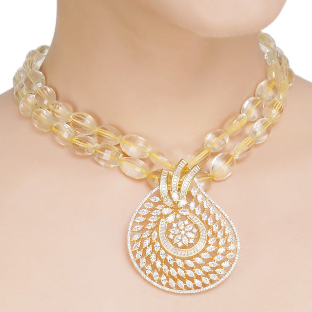 HEERA PENDANT ZIRCON SET