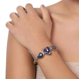 Gold Plated Lapis Bangle