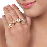 Gold Plated Kundan Ring