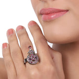 Silver Plated Ruby Ring