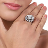 Silver Plated Zircon Ring