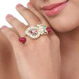 Gold Plated Kundan Ring