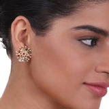 Gold Plated Celestial Navrattan Necklace Set