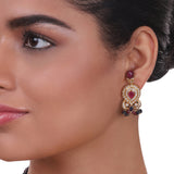 Gold Plated Celestial Ruby Necklace Set