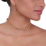 Gold Plated Celestial Leaf Choker Set