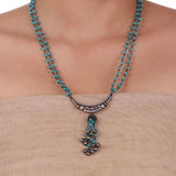 Silver Plated Celestial Turquoise Necklace Set