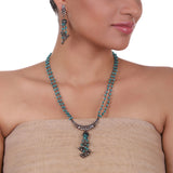 Silver Plated Celestial Turquoise Necklace Set