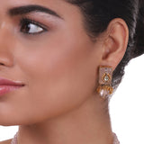 Gold Plated Pacchi Rose Quartz Choker Set