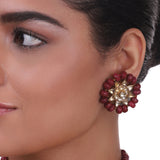 Gold Plated Pacchi Ruby Choker Set